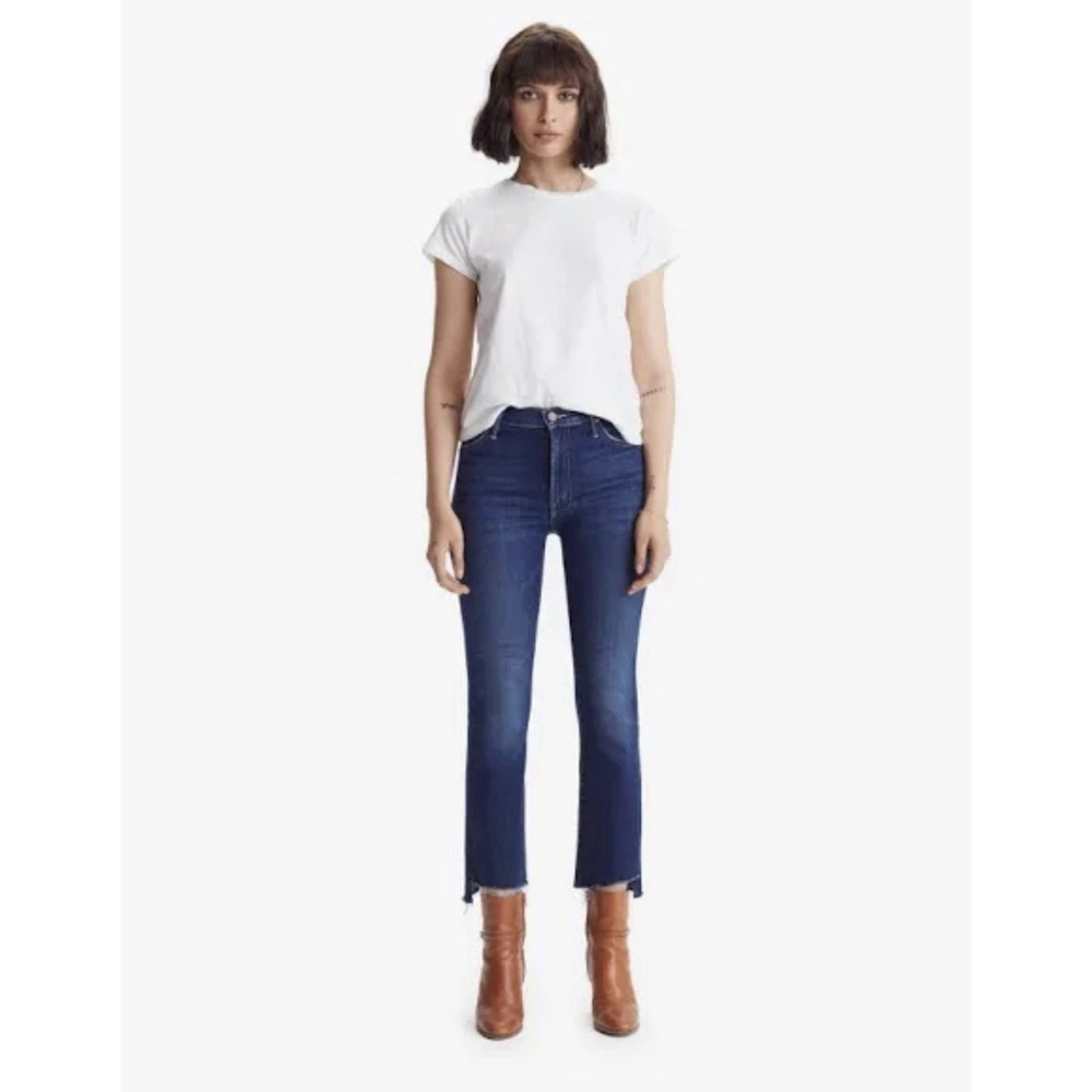 Mother Jeans The Insider Crop Step Fray Size 25  Wash Home Movies